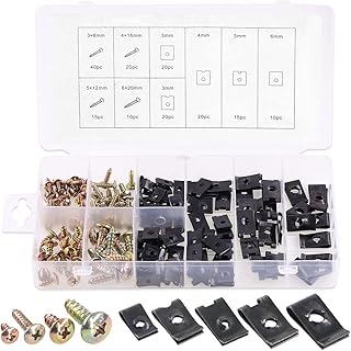 Rostark 170 pièces de fixations et vis assorties en forme de u, 9