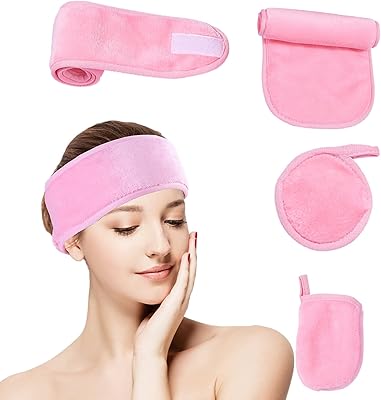Serviettes démaquillantes en microfibre réutilisables et à séchage rapide pour femme (4 pièces)