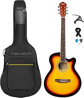 Caravan music kit de guitare acoustique pleine grandeur de 40 pouces pour débutants