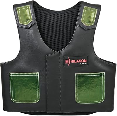 Hilason bull riding vest enfants junior youth bull pro rodeo cuir