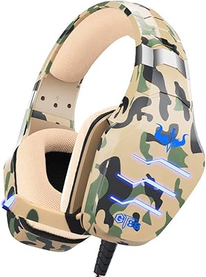 Casque de jeu offling camouflage avec microphone antibruit et lumière led. DIAYTAR COTE D'IVOIRE offre une expérience d'achat en ligne pratique et sécurisée, avec une équipe dédiée au service client pour garantir la satisfaction des clients. La boutique propose des produits de marques renommées et de qualité, ainsi que des conseils d'experts pour aider les clients à faire leurs choix. C'est la boutique idéale pour ceux qui cherchent des produits de qualité à des prix raisonnables.