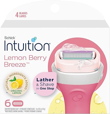 Recharge chic intuition, lames de rasoir razor lemon breeze pour femme | recharge intuition rasoirs au citron bio, 6 pièces de lames de rasoir. DIAYTAR COTE D'IVOIRE est une plateforme d'achat en ligne généraliste qui propose une vaste sélection de produits à ses clients, avec plus de 300000 références disponibles. La boutique offre une expérience d'achat pratique et sécurisée, avec des paiements en ligne fiables et des options de livraison flexibles. Avec sa large gamme de produits et son engagement à la qualité, DIAYTAR COTE D'IVOIRE est devenue la boutique en ligne de confiance en Côte d'Ivoire.