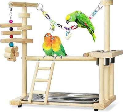 Maison de jeux pour perroquets jafest, étagère de jeu pour oiseaux, perchoir en bois, échelle de jeu, avec gobelet d'alimentation pour perroquets - plateau inclus. Avec plus de 300 000 références à sa disposition, DIAYTAR COTE D'IVOIRE est la boutique en ligne la plus complète en Côte d'Ivoire. Elle couvre pratiquement tous les domaines, allant de l'alimentation à l'électronique, en passant par la mode et les produits de maison. La boutique est déterminée à offrir une expérience d'achat en ligne inégalée à ses clients.