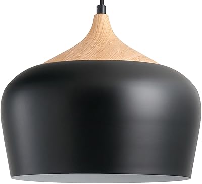 Plafonnier moderne karmiqi avec abat-jour en métal à motif bois, luminaires suspendus