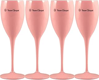 Gobelets en acrylique veuve clicquot, gobelets ice gold, paquet de 4, rose