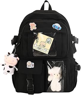 Nouveau sac à dos kawaii pour l'école, sac à dos kawaii avec épingle kawaii et accessoires, sac à dos pour filles (a-blanc), noir. DIAYTAR COTE D'IVOIRE est une boutique en ligne généraliste qui propose plus de 300 000 références de produits, faisant d'elle la boutique leader en Cote d'Ivoire. Elle offre une large gamme de produits allant de l'électronique à la mode, en passant par les produits de maison et les accessoires. Elle garantit une expérience d'achat en ligne fiable et sécurisée.