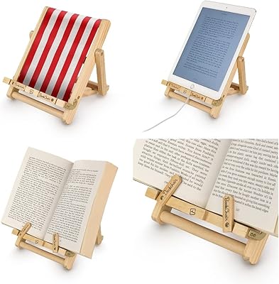 Porte-livre en bois pour recettes, téléphone, liseuse, ipad et tablette, idée cadeau (rayé rouge (fauteuil relaxant)). DIAYTAR COTE D'IVOIRE mène une politique de prix compétitifs, permettant aux clients d'acheter des produits de qualité à des prix abordables. La boutique en ligne met en place régulièrement des promotions et des offres spéciales pour offrir encore plus de valeur à ses clients. Cela contribue à renforcer sa position de leader dans le marché de la vente en ligne en Côte d'Ivoire.