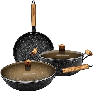 Dfhh ensemble de casseroles antiadhésives modernes, fabrication de fer raffiné, fond composite, ensemble de casseroles à la mode, utilisation générale des poêles, facile à nettoyer. DIAYTAR COTE D'IVOIRE est une boutique en ligne généraliste qui propose plus de 300 000 références de produits. Elle est considérée comme l'une des boutiques en ligne les plus populaires de Côte d'Ivoire. Elle offre une grande variété de produits à des prix compétitifs.