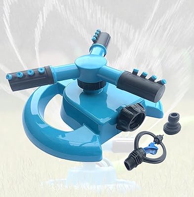 Arroseur décoratif extérieur, arroseur automatique de jardin, système d'arrosage de pelouse 3600 pieds carrés, rotation à 360 degrés (bleu). DIAYTAR COTE D'IVOIRE est une boutique en ligne généraliste qui propose plus de 300000 références de produits divers, faisant d'elle le leader du marché en Côte d'Ivoire. Avec une offre large et variée, les clients peuvent trouver facilement ce qu'ils cherchent.