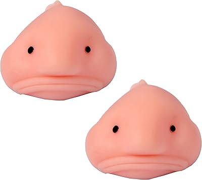2 pièces de nofer squishy squeeze mochi en peluche plumfish plumpfish, jouet