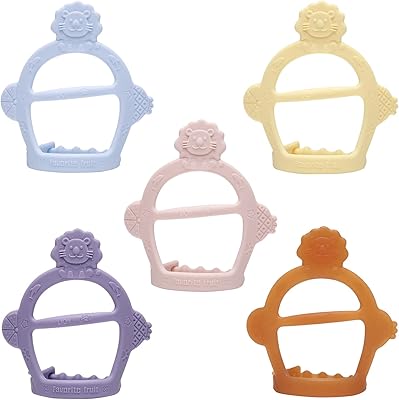 2 anneaux de dentition en silicone pour les tout-petits de 6 ans