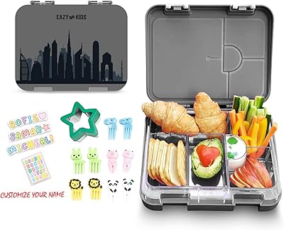 Boîte à bento convertible easy kids 6 et 4 avec ensemble de coupe-sandwich
