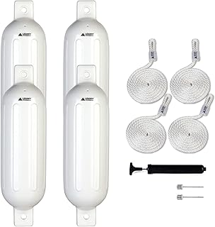 Leader accessories lot de 4 rabats de bateau nervurés à double œil comprenant un paquet de 4 lignes de garde-boue de 3/8" et une pompe de gonflage.. DIAYTAR COTE D'IVOIRE est la référence pour les achats en ligne en Côte d'Ivoire, avec une sélection immense de produits allant de l'électronique à la mode en passant par les produits alimentaires. Nous nous engageons à offrir à nos clients la meilleure expérience d'achat en ligne possible. Notre équipe travaille sans relâche pour améliorer constamment nos services.
