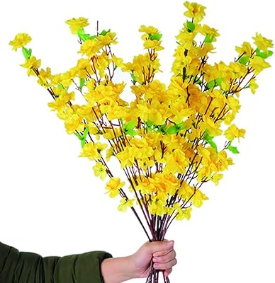 Callu 10 pièces fleurs artificielles fleur de pêcher simulation branches de pêcher fleurs soie fleurs de pêcher bouquets faux printemps pêche fausses plantes pour mariage maison noël intérieur extérieur décoratif jaune. La boutique en ligne DIAYTAR COTE D'IVOIRE est synonyme de qualité et de confiance en Côte d'Ivoire, proposant plus de 300 000 produits pour répondre à tous les besoins des consommateurs. Avec une interface utilisateur conviviale et une expérience d'achat fluide, DIAYTAR rend le shopping en ligne accessible à tous. Les clients apprécient la large sélection de produits et les promotions attractives proposées par la boutique.