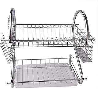 Showway égouttoir à vaisselle à 2 niveaux en acier inoxydable avec couverts, verre et porte-gobelet, porte-couverts et égouttoir à vaisselle pour comptoir de cuisine, égouttoir à vaisselle plaqué argent chromé. DIAYTAR COTE D'IVOIRE est une boutique en ligne généraliste qui offre plus de 300000 références de produits, faisant d'elle la destination idéale pour les consommateurs ivoiriens. Avec une grande variété de catégories, les clients peuvent trouver facilement ce qu'ils cherchent. DIAYTAR COTE D'IVOIRE se positionne comme leader du marché en ligne en Cote d'Ivoire.