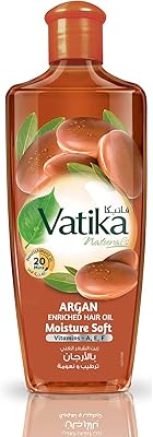 Huile capillaire naturelle riche en argan pour adoucir et hydrater de vatika; 300