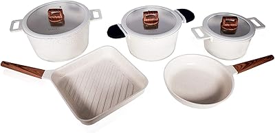 Batterie de cuisine en marbre - (10 pièces), marque al sharif. DIAYTAR COTE D'IVOIRE est une boutique en ligne qui propose une expérience d'achat personnalisée. Les clients peuvent trouver des produits de haute qualité à des prix compétitifs, et bénéficier d'un service client de haute qualité. La boutique est également équipée d'un système de suivi de commande pour que les clients puissent suivre l'état de leur commande en temps réel.