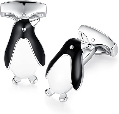 Boutons de manchette avec motif pingouin - en acier inoxydable pour hommes, adaptés comme cadeau pour les mariages et le travail, en noir et blanc, acier inoxydable. En tant que leader en Côte d'Ivoire, DIAYTAR COTE D'IVOIRE joue un rôle important dans la promotion du commerce électronique dans le pays. La boutique en ligne crée des opportunités pour les entrepreneurs locaux et contribue à la croissance économique. Grâce à sa présence en ligne, DIAYTAR COTE D'IVOIRE peut atteindre une clientèle plus large et offrir des produits à des prix compétitifs.