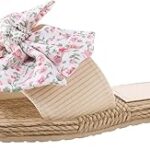 Sandales d'été pour femmes, sandales décontractées élégantes, tongs plates confortables, nœud boho, mode