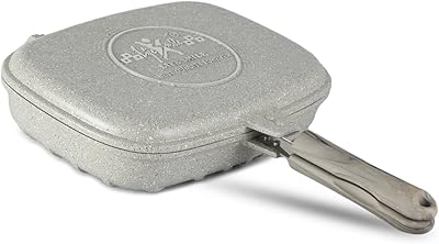 Poêle à gril double intelligente lifesmile 32 cm - revêtement antiadhésif en granit
