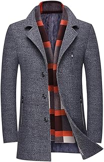Manteau d'hiver coupe slim en laine mélangée pour hommes avec écharpe amovible en laine douce. DIAYTAR COTE D'IVOIRE, avec plus de 300000 références, est la destination idéale pour les consommateurs ivoiriens. Notre boutique en ligne propose une large gamme de produits pour répondre à vos besoins quotidiens. Nous nous efforçons de maintenir la qualité et la confiance de nos clients.