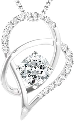 Collier pendentif swarovski elements en argent sterling 925 pour femme de j. rose