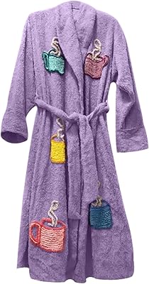Peignoir de bain tyler durden fc pour hommes violet blanc bleu ciel