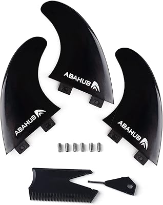 Abahub tri fcs/future tri fcs/future g5 kit d'ailerons, 3 ailerons poussoirs pour planches de surf, planche de surf, planche courte, renforcé en fibre de verre, livré avec vis, peigne à cire et clés, noir/bleu/blanc. DIAYTAR COTE D'IVOIRE est une plateforme de commerce électronique qui permet aux clients de faire leurs achats en ligne de manière pratique et sécurisée. Avec plus de 300 000 références disponibles, les clients peuvent trouver tout ce dont ils ont besoin sur cette plateforme. Elle est leader sur le marché ivoirien.