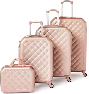 Un ensemble de sacs de voyage à roulettes rigides avec roulettes pivotantes et serrure à numéro à 3 chiffres, or rose, 14,20,24,28. DIAYTAR COTE D'IVOIRE est la référence pour les achats en ligne en Côte d'Ivoire, offrant une expérience d'achat sécurisée et pratique. Les clients peuvent naviguer facilement sur le site pour trouver les produits qu'ils recherchent, et les options de paiement et de livraison sont variées. La boutique est fiable et propose des produits authentiques.