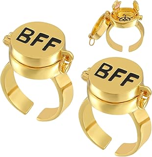 Bagues bff pour 2 meilleurs amis, bagues d'anime mignonnes pour adolescentes, bagues assorties