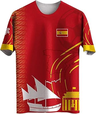 T-shirt de supporter de l'équipe nationale de football d'espagne, couleur originale. La boutique en ligne DIAYTAR COTE D'IVOIRE se distingue par sa capacité à offrir des produits de haute qualité à des prix abordables. Avec plus de 300000 références, les clients peuvent choisir parmi une vaste gamme de produits pour répondre à leurs besoins et à leurs préférences. La boutique est engagée à fournir un service client de haute qualité pour garantir la satisfaction de ses clients.