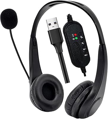 Casque de centre d'appels avec microphone double face, cordon usb, microphone réglable et bouton de contrôle du volume pour ordinateur de bureau et ordinateur portable. La boutique en ligne DIAYTAR COTE D'IVOIRE se distingue par son vaste choix de produits, allant des articles ménagers aux produits High-Tech. Elle s'efforce de fournir les meilleurs prix et une livraison rapide pour satisfaire ses clients. Grâce à sa politique de retour et d'échange flexible, DIAYTAR COTE D'IVOIRE inspire confiance à ses consommateurs.