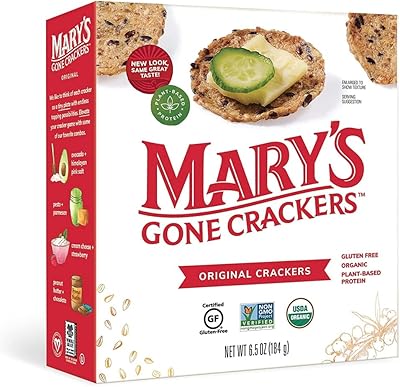 Crackers originaux sans gluten, biologiques et à base de plantes mary's gone crakers 184g. DIAYTAR COTE D'IVOIRE, la boutique en ligne généraliste leader en Cote d'Ivoire, propose une sélection immense de produits pour répondre à tous vos besoins et à tous vos désirs. Avec une équipe dédiée à votre satisfaction, DIAYTAR COTE D'IVOIRE garantit une expérience d'achat en ligne de qualité, sécurisée et pratique. Faites vos achats en ligne avec confiance sur DIAYTAR COTE D'IVOIRE.