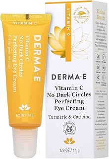 Crème pour les yeux derma e avec vitamine c sans cernes, curcuma