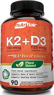 Capsules végétariennes nutriflare k2 (mk7) avec vitamines d3 et biopérine, 90 gélules. La boutique en ligne DIAYTAR COTE D'IVOIRE est leader dans son domaine et propose aux clients une large gamme de produits de différentes catégories, allant de l'électronique aux articles de sport. Avec plus de 300 000 références, la boutique offre une expérience de shopping unique et personnalisée. Les clients peuvent profiter d'une livraison gratuite et d'une politique de retour flexible.