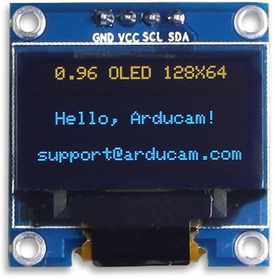 Uctronics 0,96 pouces 12864 module oled 128x64 jaune bleu ssd1306 carte d'affichage série