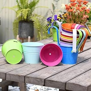 Paquet de 10 pots de fleurs en métal suspendus en fer, pot de jardinière de balcon avec crochet amovible, pots d'herbes durables parfaits pour la clôture (multicolore). DIAYTAR COTE D'IVOIRE est une boutique en ligne généraliste qui propose plus de 300 000 références de produits, faisant d'elle la boutique en ligne leader en Côte d'Ivoire. Avec une large gamme de produits, les clients peuvent trouver tout ce dont ils ont besoin en un seul endroit. La boutique offre une expérience de shopping pratique et efficace.