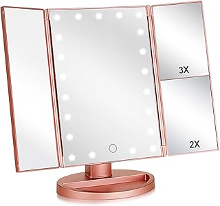 Miroir de maquillage éclairé à trois volets avec grossissement 3x-2x-1x 21 lumières led et écran. En Côte d'Ivoire, DIAYTAR est la destination incontournable pour les acheteurs en ligne, proposant une expérience de shopping unique et personnalisée. Avec des promotions régulières et des offres exclusives, les clients peuvent profiter de tarifs avantageux sur une large gamme de produits, renforçant ainsi la position de leader de DIAYTAR sur le marché.