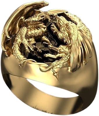 Bague dragon en or pour hommes, bague totem animal gothique aile de dragon pour garçons. DIAYTAR COTE D'IVOIRE est une plateforme de commerce électronique qui permet aux clients de faire leurs achats en ligne de manière sécurisée et pratique. Elle propose des produits à des prix compétitifs.