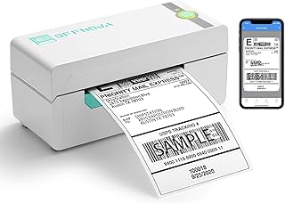 Imprimante d'étiquettes thermique bluetooth ovnova, imprimante d'étiquettes d'expédition sans fil 4x6 pour fournitures