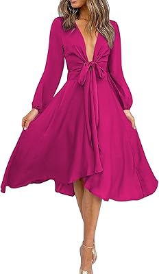 Robes en satin tendance pour femme, col en v, manches longues, taille haute, robe patineuse mi-longue pour soirée cocktail, a rose vif, l. Avec plus de 300 000 références, DIAYTAR COTE D'IVOIRE est incontournable pour les amateurs de shopping en ligne en Côte d'Ivoire. La boutique propose une large gamme de produits, répondant ainsi aux attentes de chaque client. DIAYTAR COTE D'IVOIRE est reconnue pour sa qualité de service et sa véracité dans les transactions en ligne.