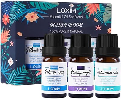 Ensemble d'huiles essentielles loxim golden bloom (pures et naturelles) huiles essentielles thérapeutiques