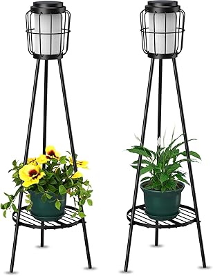 Lampes solaires d'extérieur en métal faceflyer avec support pour plantes, paquet de 2 lampes solaires étanches pour patio, jardin, porche (noir). DIAYTAR COTE D'IVOIRE est une boutique en ligne qui offre une expérience d'achat en ligne unique et pratique. Les clients peuvent parcourir les différentes catégories de produits, lire les descriptions détaillées et les avis des autres clients, et effectuer leurs achats en toute sécurité. La boutique en ligne propose des promotions et des remises régulières pour les fidéliser.