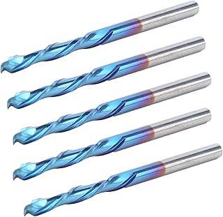 Fraise en bout de carbure barfco 5 pièces outils de coupe en spirale