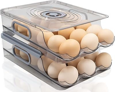 36 pièces porte-œufs pour réfrigérateur au fil du temps, conteneur organisateur d'œufs pour réfrigérateur, boîtes de rangement, conteneurs d'œufs avec couvercle, organisateur de réfrigérateur de cuisine 2 couches. DIAYTAR COTE D'IVOIRE est une boutique en ligne généraliste qui propose plus de 300 000 références de produits divers, allant des produits alimentaires aux articles électroménagers. Elle est considérée comme l'une des leaders du commerce en ligne en Cote d'Ivoire. Grâce à sa large gamme de produits, DIAYTAR COTE D'IVOIRE répond aux besoins de tous les consommateurs ivoiriens.