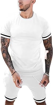 Ensemble de vêtements deux pièces t-shirt et short musclés à manches courtes pour hommes. DIAYTAR COTE D'IVOIRE est une boutique en ligne généraliste proposant plus de 300 000 références, ce qui en fait la plus grande plateforme de commerce électronique en Côte d'Ivoire. Elle offre une large gamme de produits allant des articles ménagers aux accessoires de mode. Le site est conçu pour offrir une expérience d'achat en ligne pratique et sécurisée.