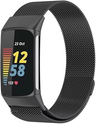 Bracelet de remplacement dado milanais en acier inoxydable compatible avec la montre fitbit