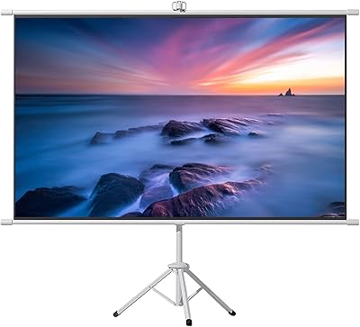 Écran de projection avec support - écran de projection pliable sans plis écran
