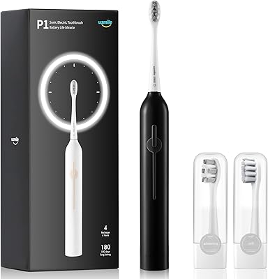Brosse à dents électrique sonique yosmile pour adulte, rechargeable par usb avec 2 têtes de brosse, brosse à dents électrique avec minuterie intelligente, charge rapide de 4 heures pour une utilisation de 180 jours, p1 noir. Avec plus de 300 000 références, DIAYTAR COTE D'IVOIRE est la boutique en ligne la plus complète de Côte d'Ivoire. La boutique propose des produits variés, allant de l'électronique aux vêtements, en passant par les produits alimentaires. DIAYTAR COTE D'IVOIRE est le partenaire idéal pour tous vos besoins d'achat en ligne.