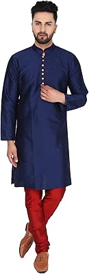 Ensemble pyjama kurta régulier en soie artistique pour hommes. DIAYTAR COTE D'IVOIRE, boutique en ligne généraliste, propose plus de 300000 références pour satisfaire vos besoins. Leader en Cote d'Ivoire, nous offrons une gamme variée de produits pour répondre à vos attentes. Notre sélection inclut des produits de haute qualité.